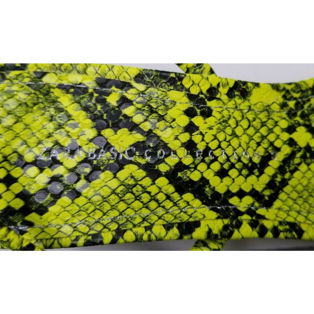 Sold! ✔Zara Lime Green Neon Heeled Sandals - Picture 3 of 7